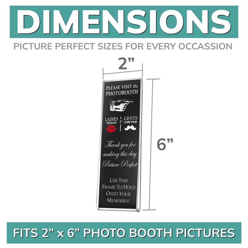 pbf PHOTO BOOTH FRAMES 2x6 Magnetic Picture Frames for Refrigerator | 2 x 6 Clear Magnetic Acrylic Frames for Photo Strips | Magnetic Photo Holders for Fridge, Locker, Sign Holder (100-Pack) - Image 2